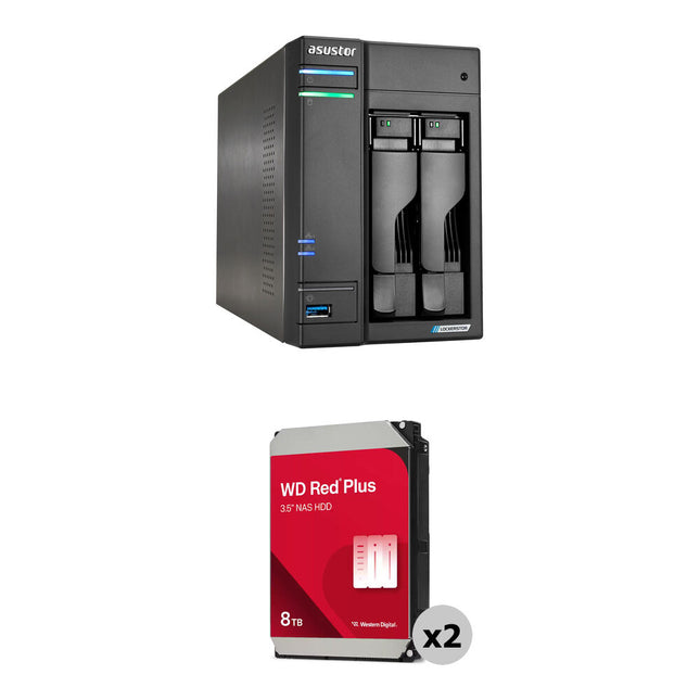 Asustor 16TB Lockerstor 2 Gen2+ NAS 16TB 2 Bahías SATA 2 x 8TB HDD