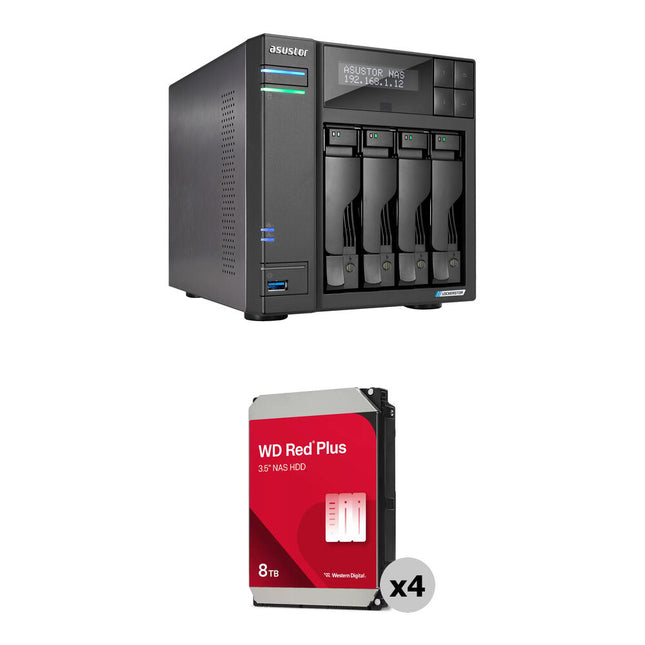 Asustor Lockerstor 4 Gen2+ NAS 32TB 4 Bahías 2.0 GHz Quad-Core