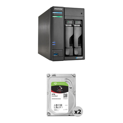 Asustor 8TB Lockerstor 2 Gen2+ NAS 2 Bahías 2 x 4TB SATA III 5400 RPM