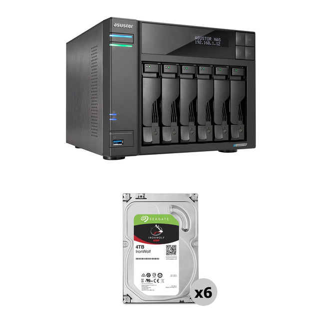 Asustor Lockerstor 6 Gen2+ NAS 24TB 6 Bahías 4TB 5400 rpm SATA III