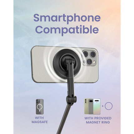 KraftGeek Trípode Magnético para Smartphone Ajuste 33 a 168 cm Negro