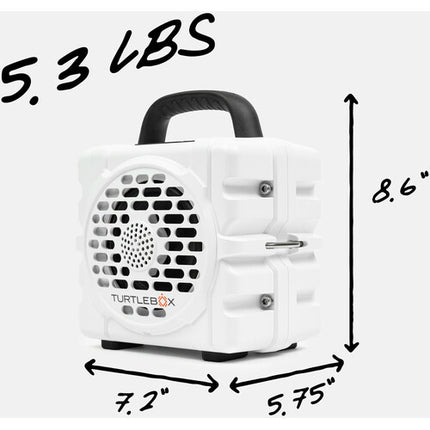 Turtlebox Cub Altavoz Portátil Resistente al Agua Blanco 118 dB 14 Horas Batería