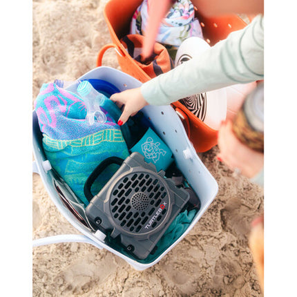Turtlebox Cub Altavoz portátil impermeable gris 1.3" tweeter 14 horas batería