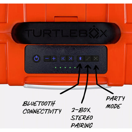 Turtlebox Original Gen 3 Altavoz Bluetooth portátil impermeable naranja IP67 25h batería