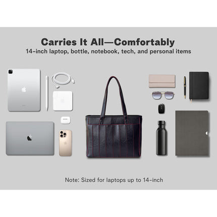 Rofozzi Voyager Lane Bolso Vegano para Laptop 14" Negro con Funda y Correas 12
