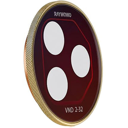 Raywowo Filtro ND Variable 1-5 Stop para iPhone 17 Pro Max Dorado
