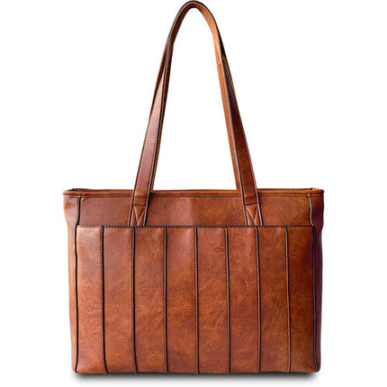 Rofozzi Voyager Lane Bolso Tote de Cuero Vegano para Laptop 14" Caramelo