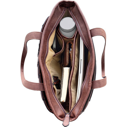 Rofozzi Voyager Lane Bolso Tote para Laptop 14" Piel Vegana Espresso