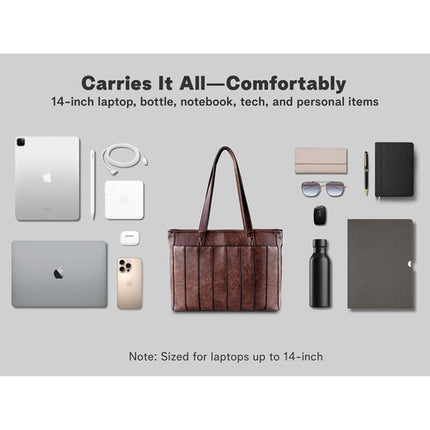 Rofozzi Voyager Lane Bolso Tote para Laptop 14" Piel Vegana Espresso