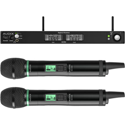 Audix Novacore Sistema de Micrófono Inalámbrico Mano Dual 9 Hrs Dante