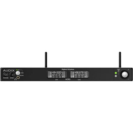 Audix Novacore NCR2 Receptor Inalámbrico Digital Dual Canal con Dante 48 MHz UHF