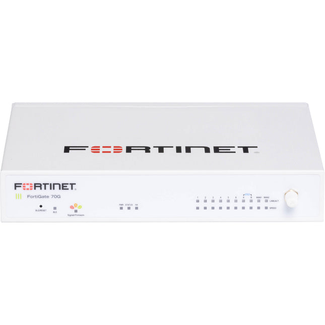 Fortinet FortiGate 70G Firewall y SD-WAN 2.5 Gb/s con adaptadores y cable Ethernet