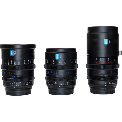 Sirui VP-1 Vision Prime Juego de 3 Lentes Cine Full Frame 15 75 150mm T1.4 T1.6 T4 Macro