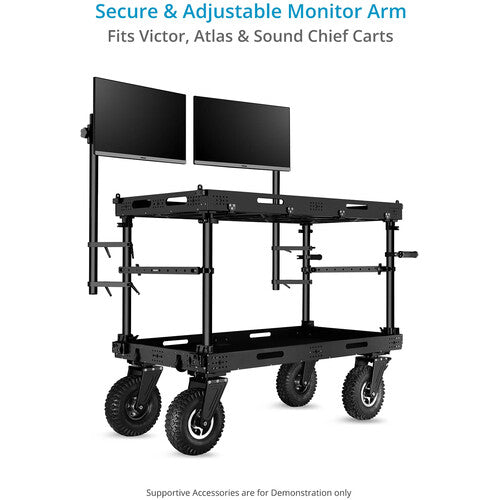Proaim Brazo Articulado para Monitor Cart de Cámara VESA 75 100mm Reach 17" Payload 25kg Rod 35"