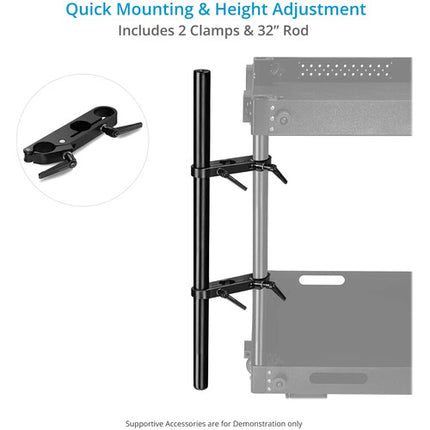 Proaim Brazo Articulado para Monitor Cart de Cámara VESA 75 100mm Reach 17" Payload 25kg Rod 35"