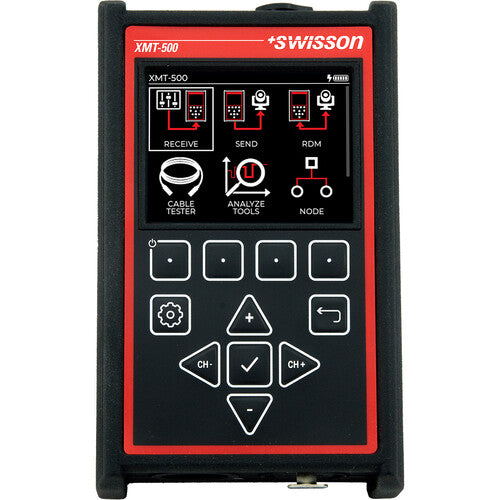 SWISSON XMT-500 Herramienta Diagnóstico DMX RDM Ethernet Pro Kit con Pantalla IPS Batería USB-C Integrada