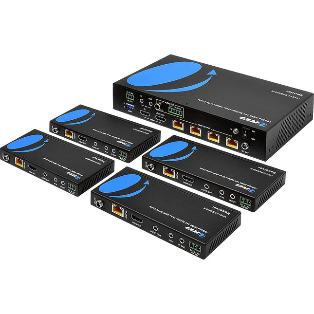 OREI 1x4 Splitter y Extensor HDMI HDBaseT 4K60 hasta 394 pies con Audio y Control IR