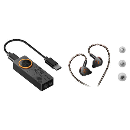 Fosi Audio DS3 DAC portátil y amplificador para auriculares 32Bit 768kHz con monitores intrauditivos abiertos