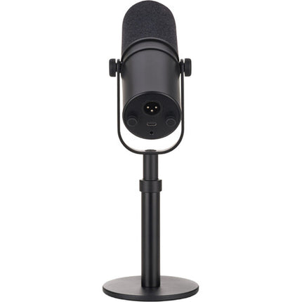 Saramonic MV Pod Micrófono Dinámico Cardioide USB XLR 1.14 Pulgadas 24-Bit 48 kHz con Soporte de Escritorio y Filtros Pop