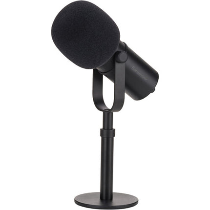 Saramonic MV Pod Micrófono Dinámico Cardioide USB XLR 1.14 Pulgadas 24-Bit 48 kHz con Soporte de Escritorio y Filtros Pop