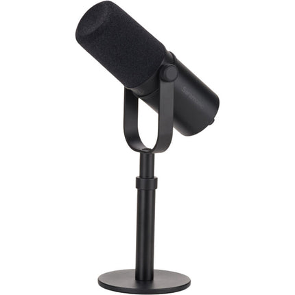 Saramonic MV Pod Micrófono Dinámico Cardioide USB XLR 1.14 Pulgadas 24-Bit 48 kHz con Soporte de Escritorio y Filtros Pop