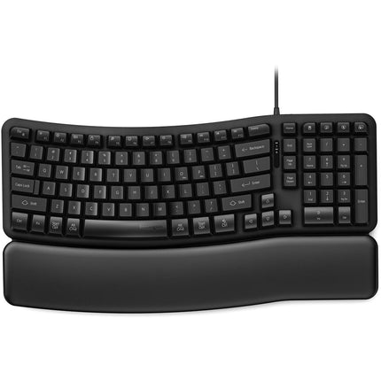 Kensington Pro Fit Ergo KB620-W Teclado ergonómico USB-C con 20 teclas programables y reposamuñecas integrado