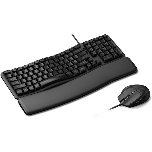 Kensington Pro Fit Ergo KM620-W Set de escritorio con teclado ergonómico y ratón óptico 2400 dpi
