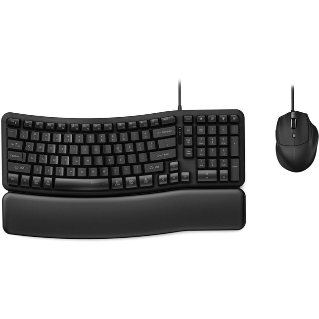 Kensington Pro Fit Ergo KM620-W Set de escritorio con teclado ergonómico y ratón óptico 2400 dpi