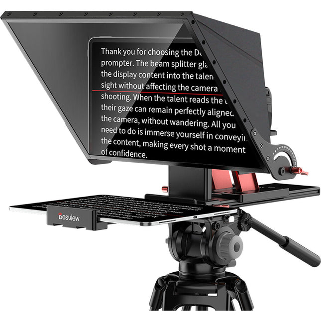Desview TP17 Kit de Teleprompter Portátil 17 Pulgadas con Control Bluetooth y Soporte Ajustable