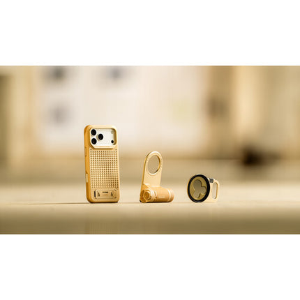 Tilta Khronos Lite Funda para iPhone 17 Pro Max Oro Kickstand Protector