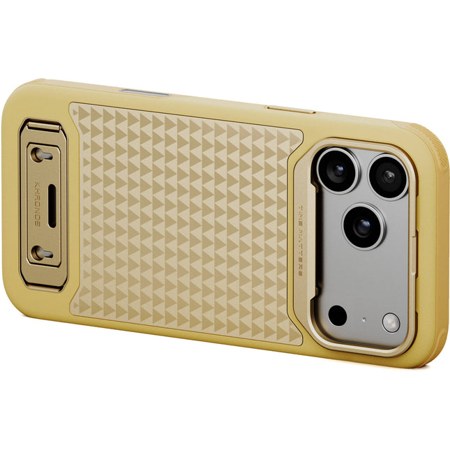 Tilta Khronos Lite Funda para iPhone 17 Pro Max Oro Kickstand Protector