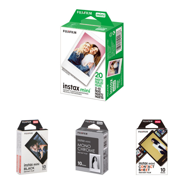 FUJIFILM instax mini película instantánea 50 exposiciones blanco negro contacto