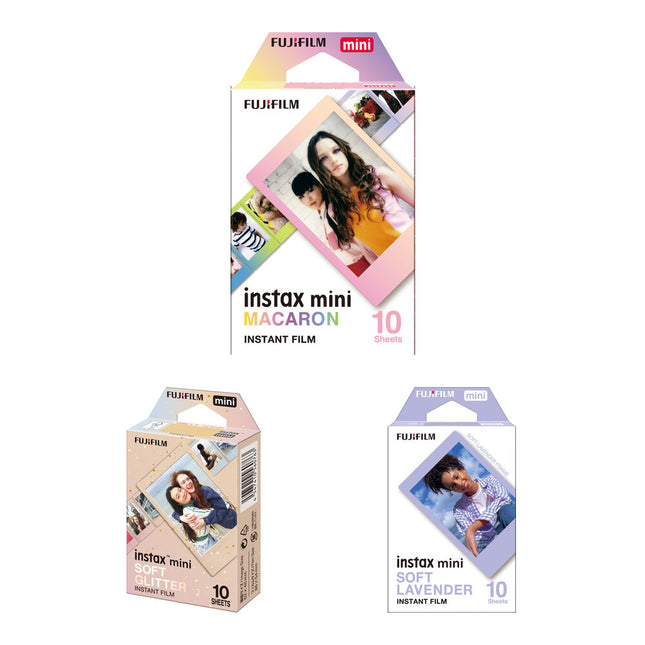 FUJIFILM instax mini Pack Película Instantánea 30 Exposiciones 3 Diseños