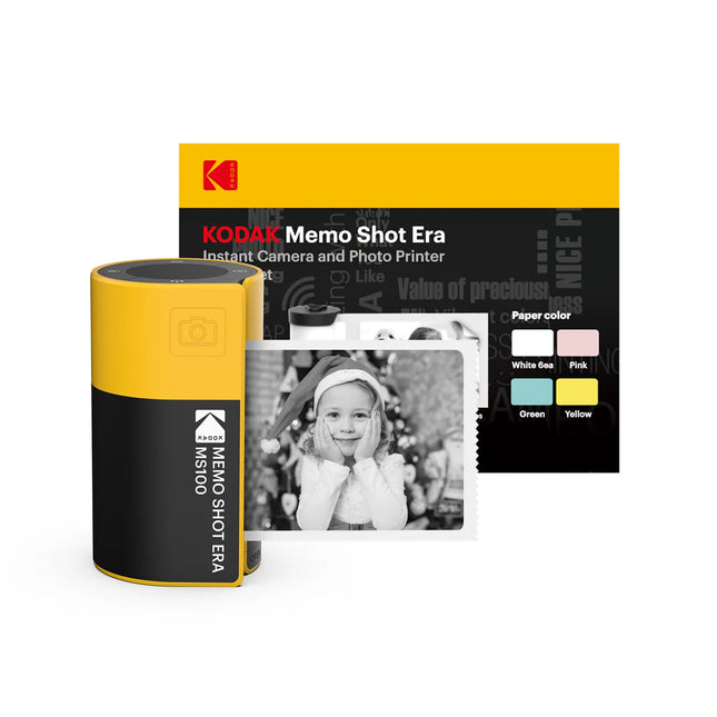 Kodak Memoshot Era Cámara con Impresora B&N 300 dpi Paquete 9 Rollos