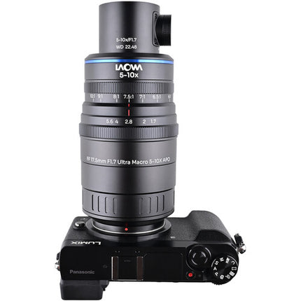 Venus Optics Laowa Aksen 17.5mm f/1.7 Ultra Macro APO 5-10x Micro Cuatro Tercios con Iluminación Coaxial