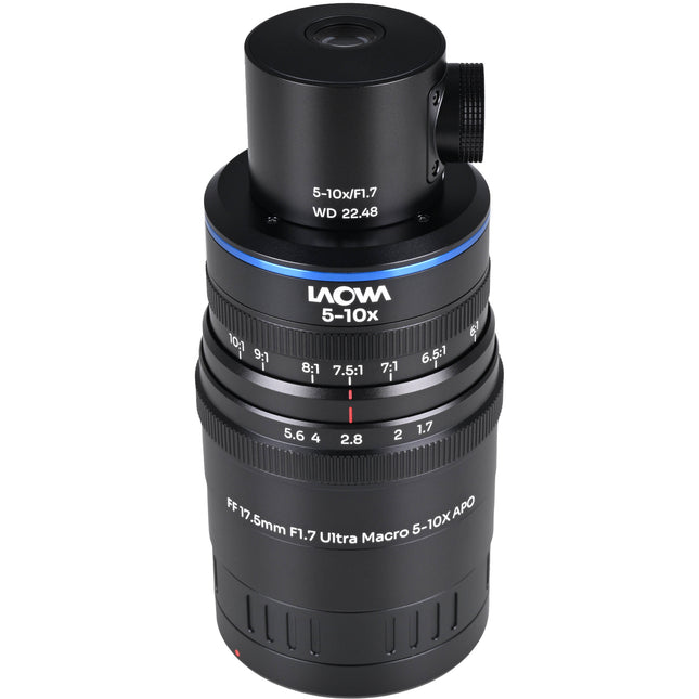 Venus Optics Laowa Aksen 17.5mm f1.7 Lente Ultra Macro APO 5-10x Coaxial Canon RF