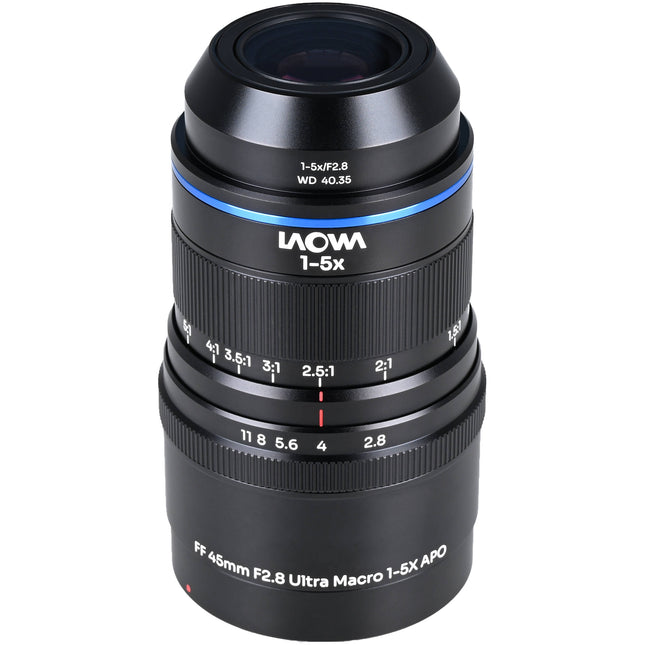 Venus Optics Laowa Aksen 45mm f2.8 1-5x Ultra Macro APO para Canon EF Zoom Parfocal Distancia Trabajo 1.6"