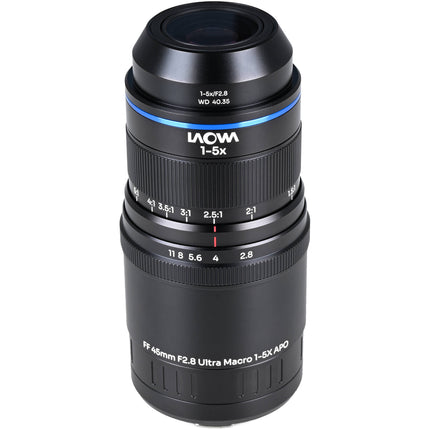 Venus Optics Laowa Aksen 45mm f/2.8 objetivo macro 1-5x APO con distancia de trabajo 1.6 pulgadas L-Mount