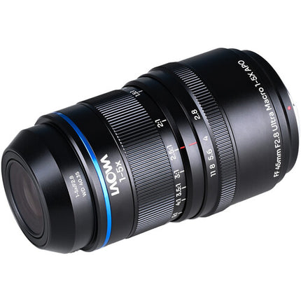 Venus Optics Laowa Aksen 45mm f2.8 Ultra Macro APO para Nikon F 1_5x 1.6" distancia de trabajo