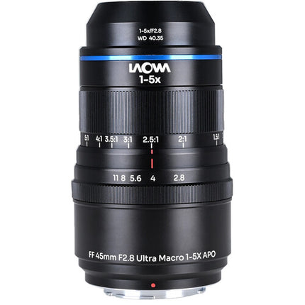 Venus Optics Laowa Aksen 45mm f2.8 Ultra Macro APO para Nikon F 1_5x 1.6" distancia de trabajo