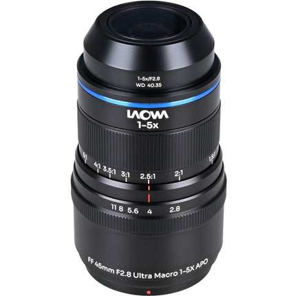 Venus Optics Laowa Aksen 45mm f2.8 Ultra Macro APO para Nikon F 1_5x 1.6" distancia de trabajo