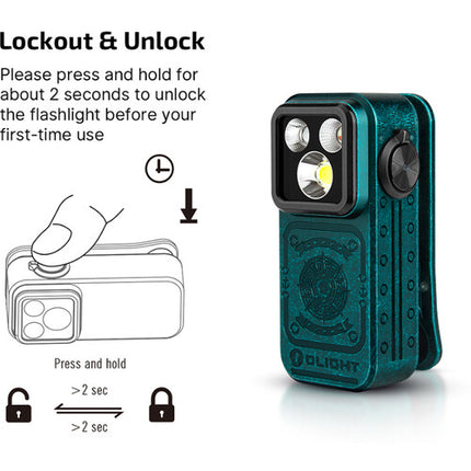 Olight Oclip Pro S Luz Recargable Clip-On 600 Lúmenes 144 Horas Azul