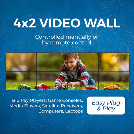OREI UHDS-808VW Matriz HDMI 8x8 UHD 4K60 con Modos Video Wall y Control IR