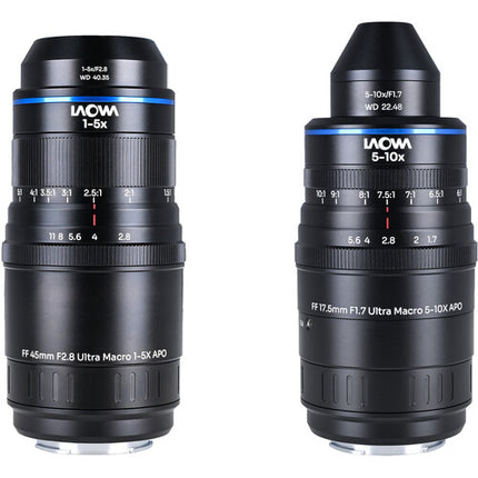 Venus Optics Laowa Aksen Pack de lentes Ultra Macro 17.5mm f1.7 y 45mm f2.8 para Sony E