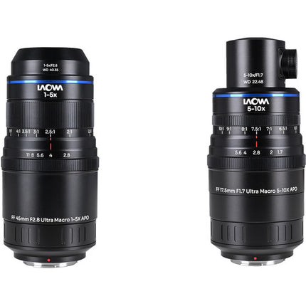 Venus Optics Laowa Aksen Juego de lentes macro 17.5mm 45mm con iluminación coaxial Micro Cuatro Tercios
