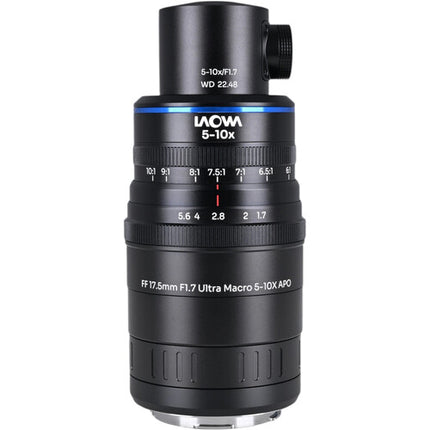 Venus Optics Laowa Aksen 17.5mm f/1.7 Lente Ultra Macro 5-10x APO con Iluminación Coaxial y 0.9" Distancia de Trabajo