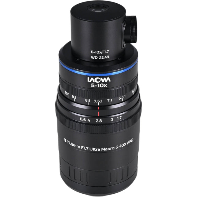 Venus Optics Laowa Aksen 17.5mm f/1.7 Lente Ultra Macro 5-10x APO con Iluminación Coaxial y 0.9" Distancia de Trabajo