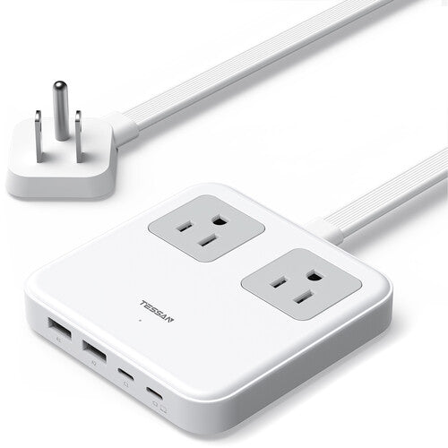 Tessan TS-PS12US00-GR Estación de Carga 67W 2 AC 4 USB Compacta
