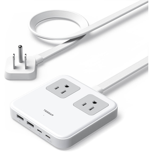 Tessan TS-PS12US00-GR Estación de Carga 67W 2 AC 4 USB Compacta