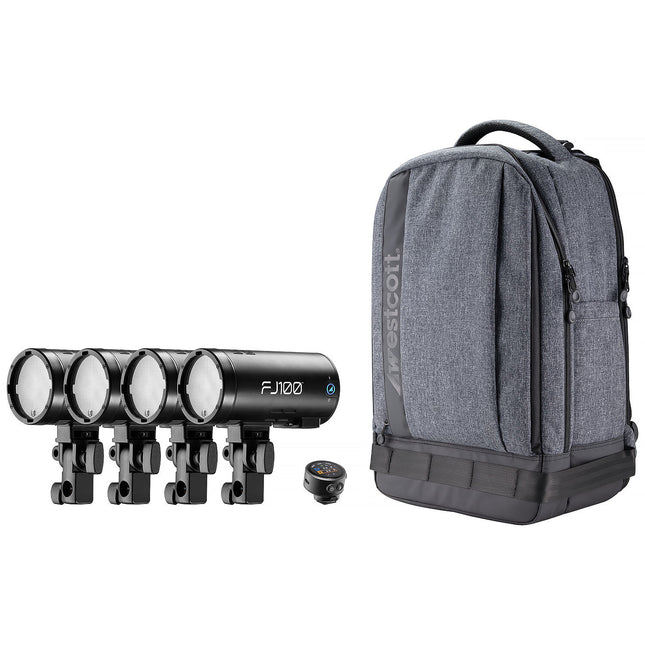 Westcott FJ100 100Ws Flash LED Zoom 24-200mm 4 Luces Kit Mochila